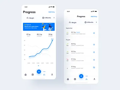 Fitness Tracker App android apple best designers clean design digital fitness fitness app graphic design interface minimal popular app product design shadow typography ui user experience user interface user interface designer ux