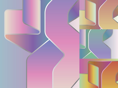 2nd Episode - Abstract Futuristic Holographic Shapes artwork branding creative design graphic design illustration inspiration logo ui ux vector