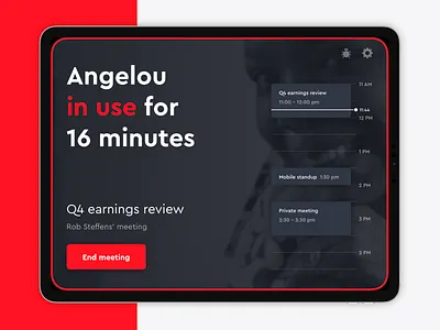 Envoy Rooms design ipad meeting room tablet ui ux