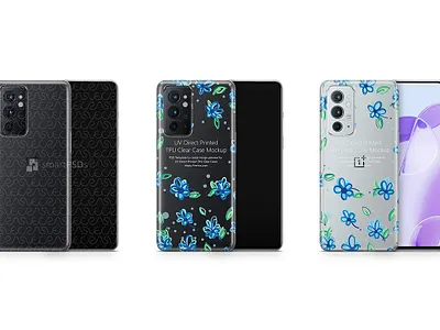 OnePlus 9RT (2021) TPU Clear Case Mockup by VecRas psdmockups