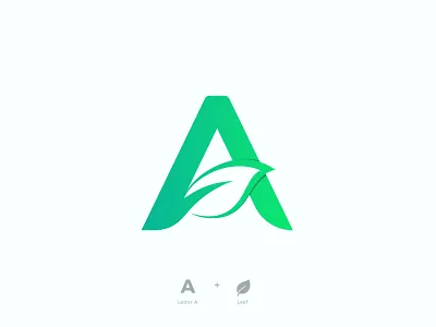 Letter A a branding branding design design designer eco green icon leaf letter logo logo design logo designer mark minimal nature organic plant simple symbol