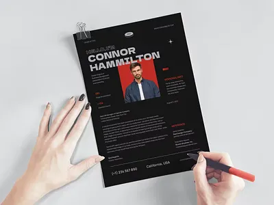 Modern Bold CV Resume Template clean corporate cover cover letter creative curriculum cv cv design cv template introduction job letter minimal professional resume resume design resume template simple template vitae