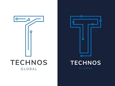 Technos Logo Concept branding design electro logo t tech