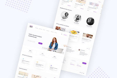 Online education course landing page cleanui comment course cta education exam figma footer landingpage lesson miro online redesign review subjects teacher ui uilanding uiux ux