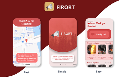 Fire Reporting (Firort) app branding design graphic design illustration logo typography ui ux vector