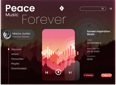 MUSIC WEBSITE branding typography ui ux webdesign