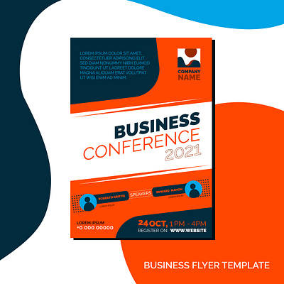 Business Conference Template Design. corporate flyer