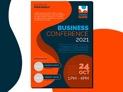 Business Conference Flyer Template. design