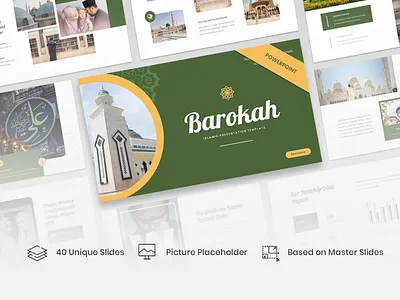 Barokah – Islamic PowerPoint Template business company company profile creative creative agency custom production design graphic design illustration infographic multipurpose portfolio powerpoint powerpoint template presentation