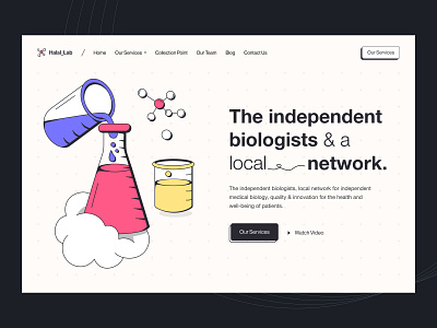 The ~ biologists 2022 biology clean doctors network header illustration ipad medical network procreate trend ui visual web