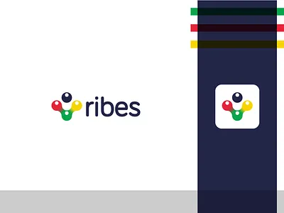 Ribes Logo branding colourful graphic design logo nature ribes tech technology