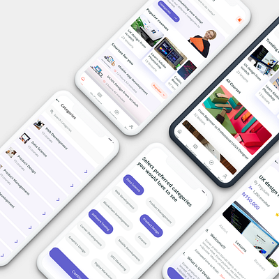 Online tech courses app design learning mobile tech ui ux