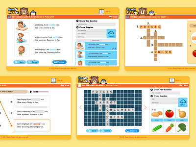Ready Reader Learning Games character design education game illustration kids