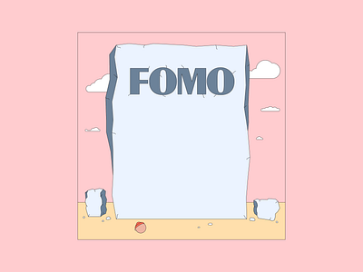 Fomo 2d avatar brutalism character colorful design digital feeling fomo head illustration kapustin mural vector