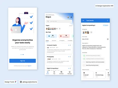 Kanban Pro - Project Management App app design illustration kanban management typography ui ux