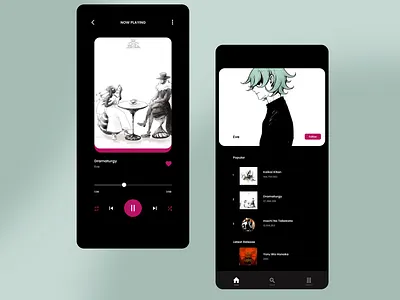 Simple UI Design Music App app branding design graphic design ui ux