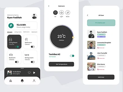 Smart Home UI Design App app design graphic design ui ux