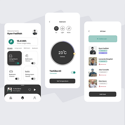 Smart Home UI Design App app design graphic design ui ux