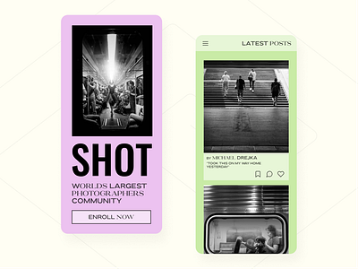 Photo Community App app ui mobile app photography photos social network