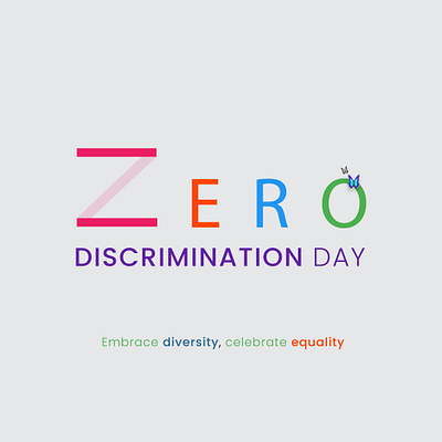 zero discrmination day branding graphic design