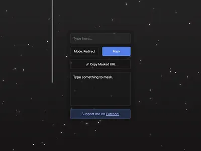 URLMSKR animation masker meteor page site sky space star starry stars static static page ui url urlmasker urlmskr webpage website