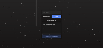 URLMSKR animation masker meteor page site sky space star starry stars static static page ui url urlmasker urlmskr webpage website