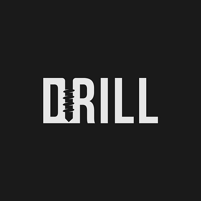 Drill Logo Concept brand identity builder construction drill logo designer