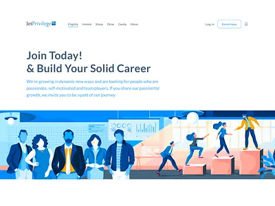 Career Page Illustration branding candidate career page career website corporate design designers employment graphic design growth hiring hr illustration interview job job portal office team ui website