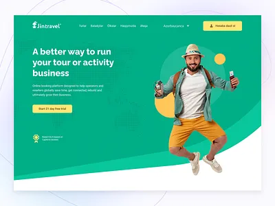 JinTravel - Tourism agency landing page design ui ui design ux design web design webdesign