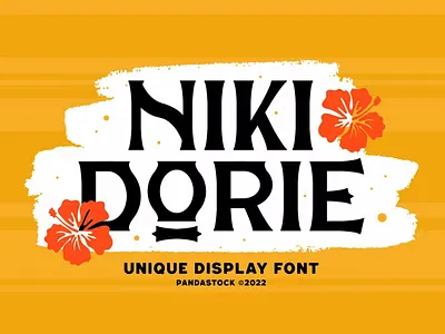 Free Niki Dorie Display Font branding card font fonts fun graphic design invitations label lettering logo magazine motion graphics mugs packaging photography poster product quotes signature travel