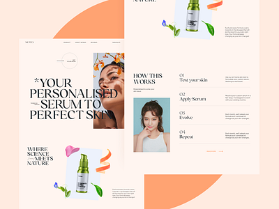 Muteza Homepage beauty care design skin ui ux web design website