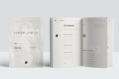 Free Company Profile agency animation branding brochure company company profile corporate editorial graphic design identity indesign layout letter logo marketing minimal modern motion graphics report ui