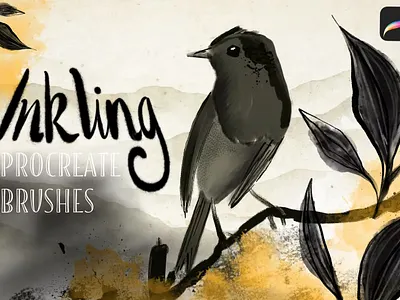 Free Inkling - Procreate Inking Set brushes drawing graphic design grunge ink inking japanese line paint pen procreate procreate art procreate brush procreate brushes procreate illustration splatter spray sumi watercolour wet