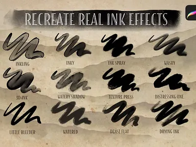 Free Inkling - Procreate Inking Set brushes drawing grunge ink inking japanese line paint pen procreate procreate art procreate brush procreate brushes procreate illustration splatter spray sumi sumi japanese watercolour wet