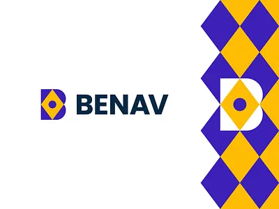 BENAV - Logo Concept abstract arrow b branding clever compass explore flat forward geometry grow icon identity letter logo mark minimal monogram move travel