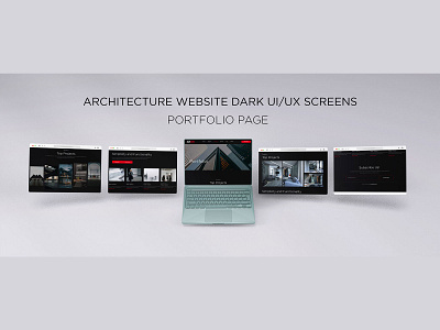 ARCHITECTURE WEBSITE UI/UX PORTFOLIO PAGE SCREEN mobile app design