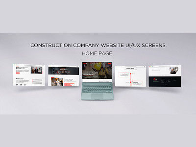 CONSTRUCTION WEBSITE UI/UX HOME PAGE SCREEN mobile app design