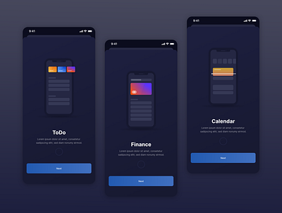 Intro Screens - Organize Pro – Finance, Calendar and ToDo App 2022 agenda app app design app ui calendar calendarapp design finance financeapp freedownload illustration intro introscreen logo preview schedule startscreen todo tracker