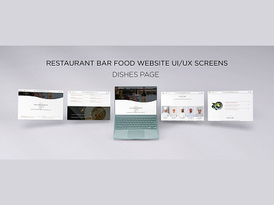 RESTAURANT BAR FOOD WEBSITE UI/UX DISHES PAGE SCREEN mobile app design