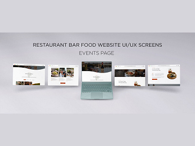 RESTAURANT BAR FOOD WEBSITE UI/UX EVENTS PAGE SCREEN mobile app design