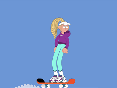 Pose to Pose 2d ae after effects ai animation blond cartoon frame by frame girl illustration illustrator logo markus magnusson motion designer motion graphics motion marcus pose to pose skateboard skateboard animation vector