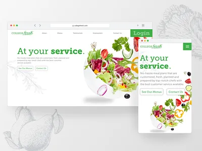 College Fresh layout ui web website xd