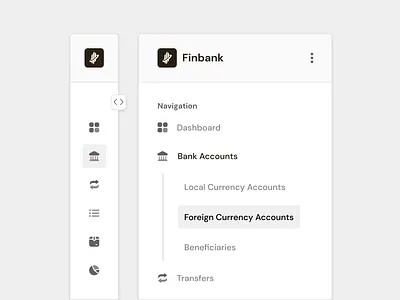 Side Menu app bank design ui ux website