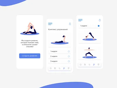 Health support app design flat health illustration minimal online ui ux web
