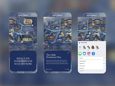 Web App : Light of the World Map app christmas church map mobile ui ux web webapp