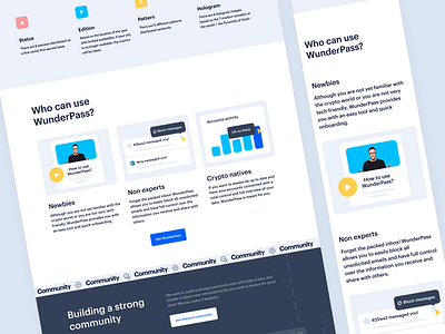 WunderPass – Landing page– User Persona bazen agency blockchain crypto crypto currency crypto landing page data control data trading defi fintech identity layer landing page design nft privacy saas transaction ui user persona ux visual identity wunderpass
