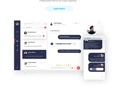 Landing Page for Web Conferencing and Messaging Application app branding design graphic design typography ui ux