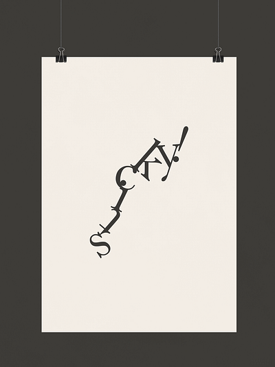 Sticky! | Typographical Poster graphics illustration letters minimal poster serif simple text typography word