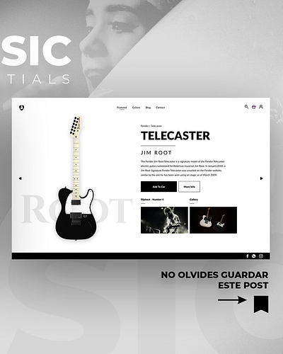 Fender Telecaster - UI design fender gradients graphic design guitar interface landing page modern music telecaster ui ux web design