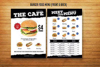 Menu branding graphic design logo
